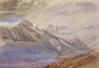 Mont Dauphiny, nahe Chartreuse von John Ruskin